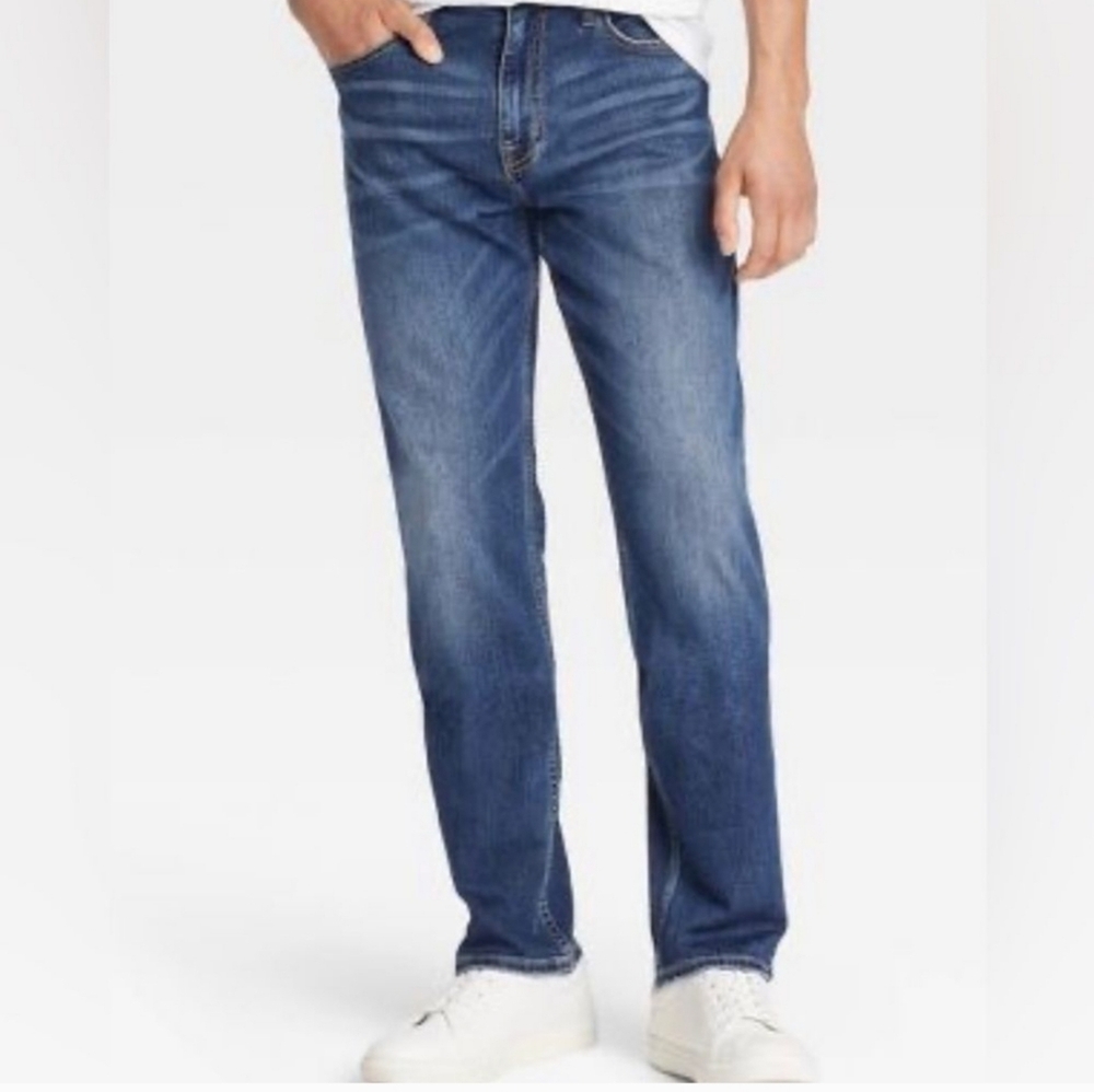 Goodfellow & co Mens STRAIGHT RECTO dark wash JEANS Size 34X32 NWT